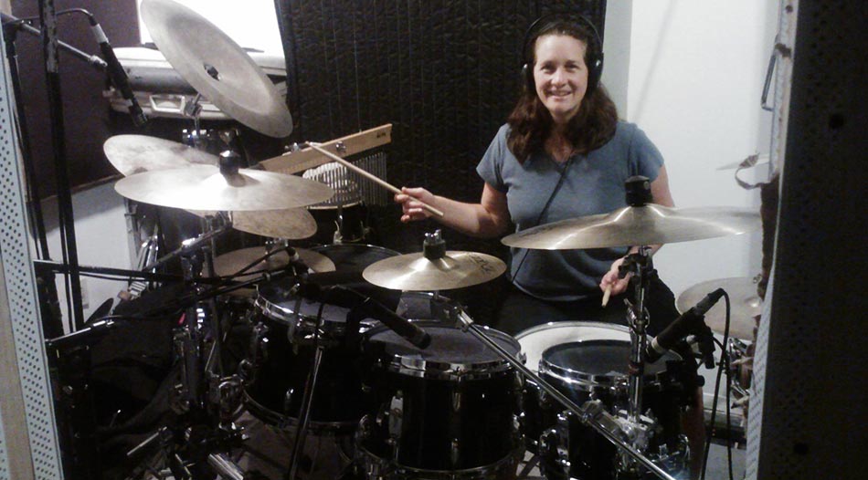 Contemporary Christian drummer recording in our Tampa Bay, FL studio.